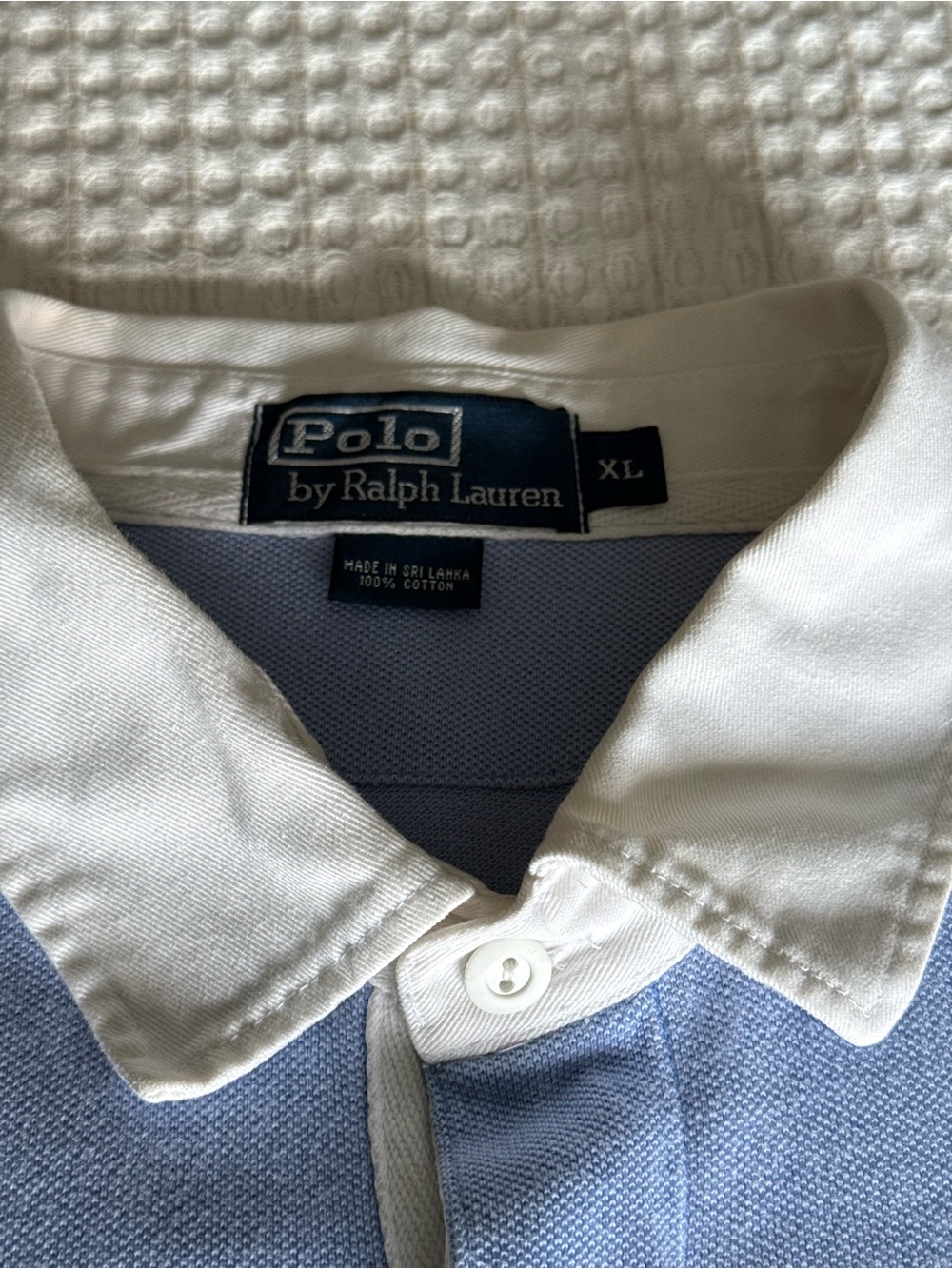 Brand new Polo by Ralph Lauren Rugby Light Blue & Yellow Striped Rugby Polo XL - Picture 6 of 7